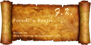 Forrás Kevin névjegykártya